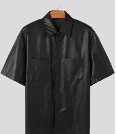 Men Leather Shirt